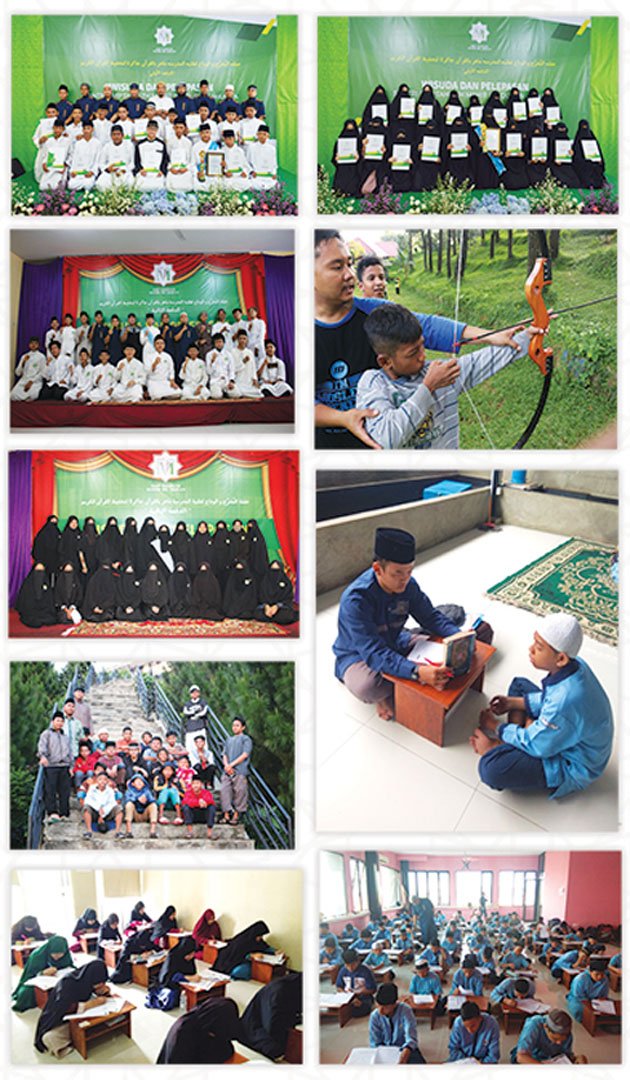 Kolase kegiatan belajar mengajar Mahir Tahfizh School